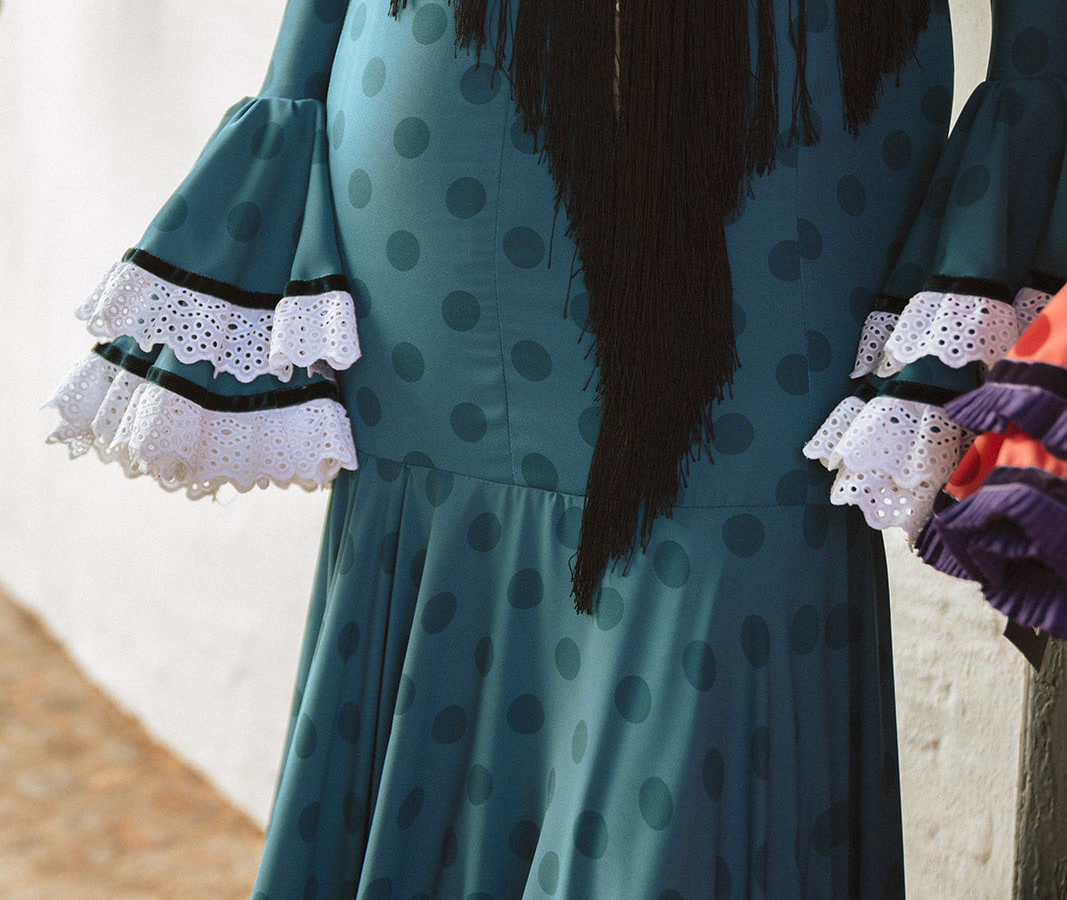 Detalle de un traje de flamenca de Notelodigo